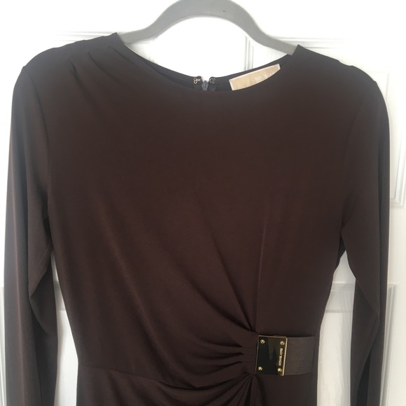 Michael Kors | Long Sleeves Brown Dress - Picture 4 of 7